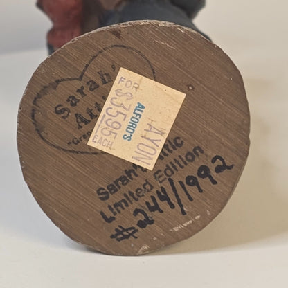 Sarahs Attic Resin Figurine Vintage Boy Caroler Weasel #244/1992 Limited Edition USA