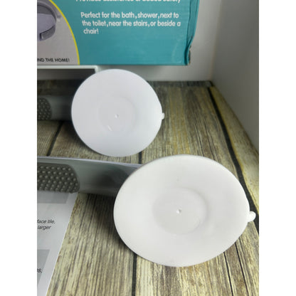 Helping Handle Suction Cups Safety Bar 2 Pack For Bathroom & Household Easy-To-Install Non-Porous Surfaces Safe Grips