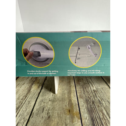 Helping Handle Suction Cups Safety Bar 2 Pack For Bathroom & Household Easy-To-Install Non-Porous Surfaces Safe Grips
