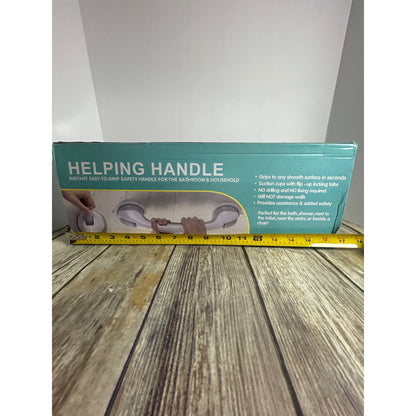 Helping Handle Suction Cups Safety Bar 2 Pack For Bathroom & Household Easy-To-Install Non-Porous Surfaces Safe Grips