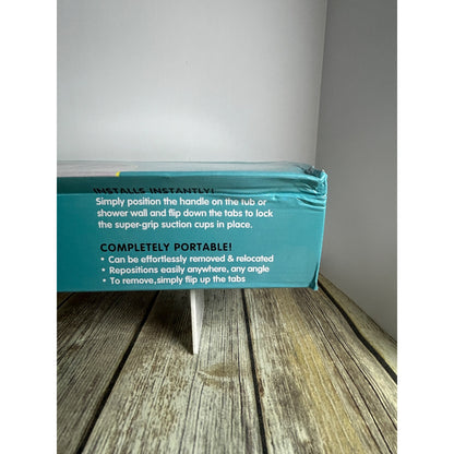 Helping Handle Suction Cups Safety Bar 2 Pack For Bathroom & Household Easy-To-Install Non-Porous Surfaces Safe Grips