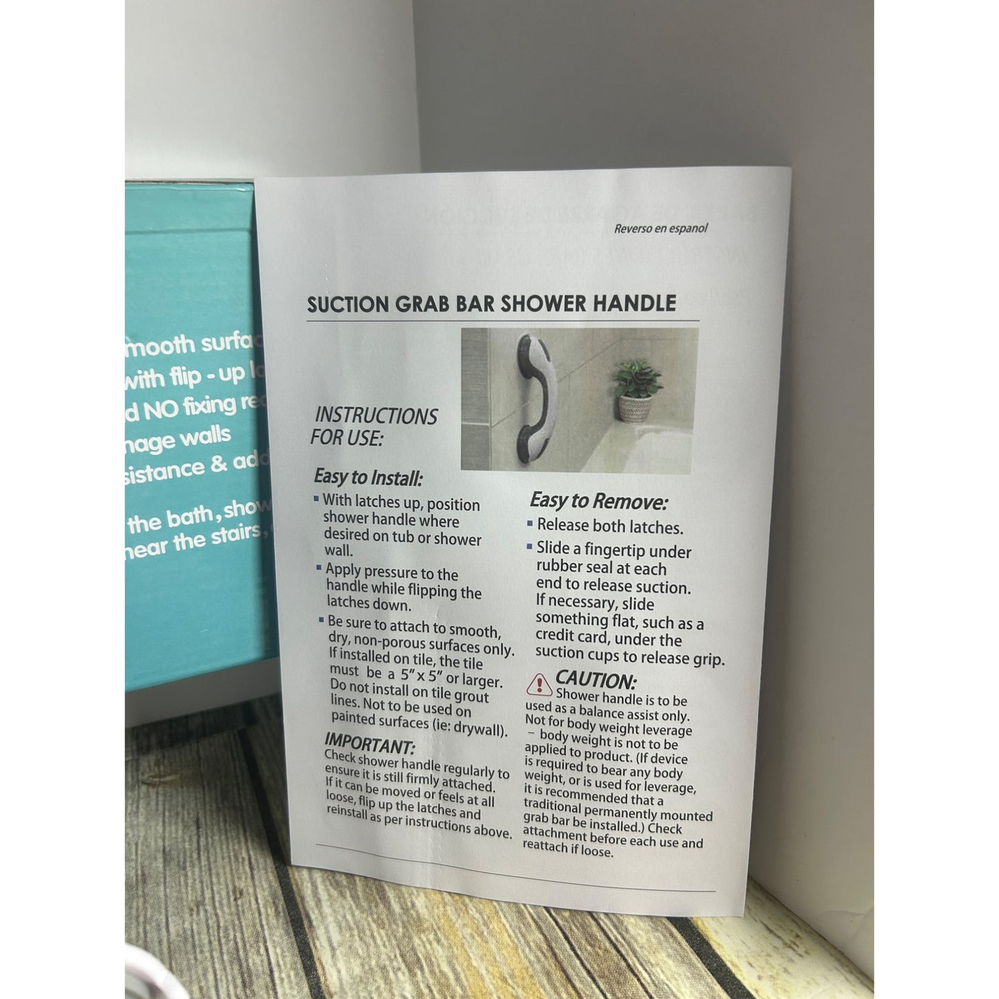 Helping Handle Suction Cups Safety Bar 2 Pack For Bathroom & Household Easy-To-Install Non-Porous Surfaces Safe Grips