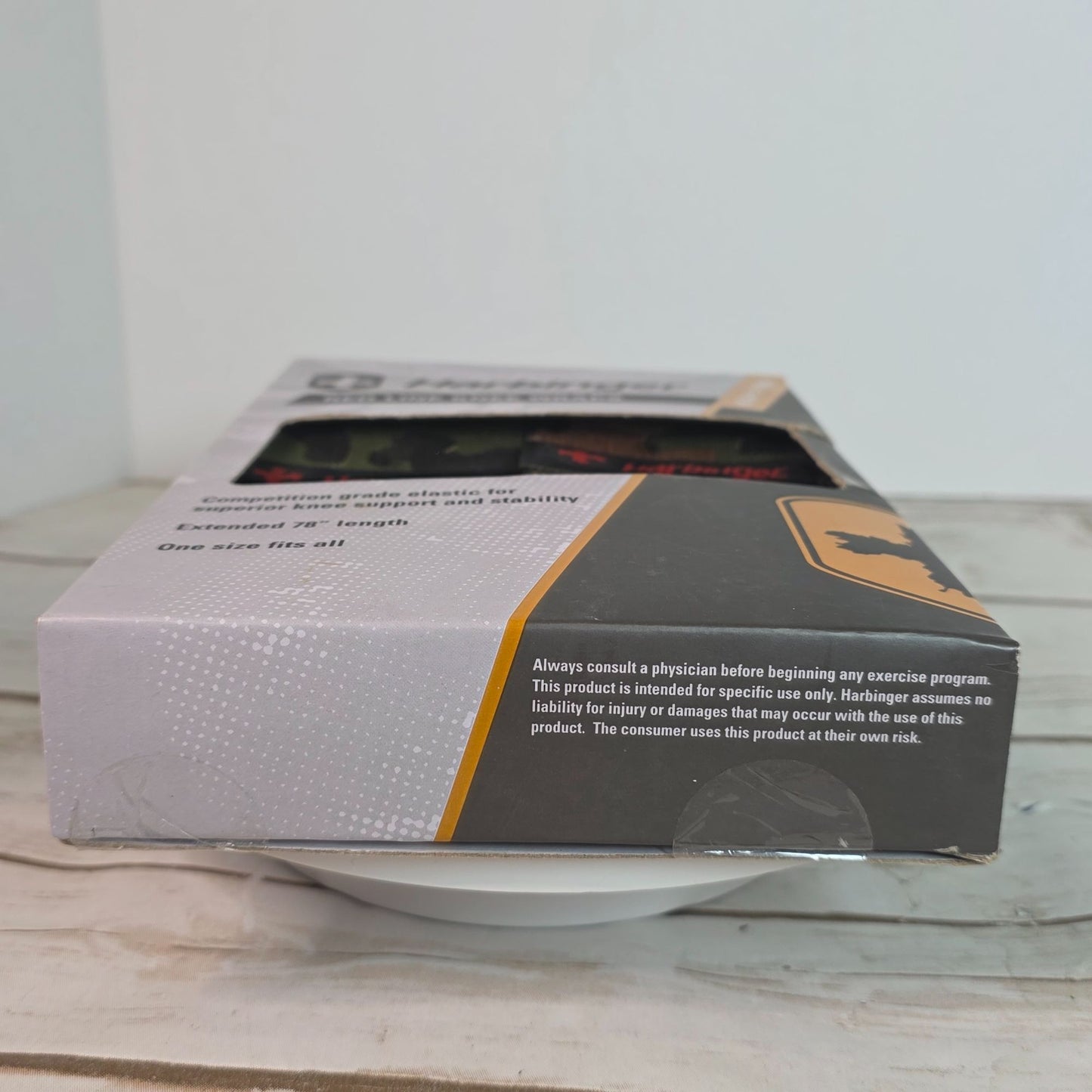 Harbinger Red Line Knee Wraps Camouflage Heavy Lifting Support 78" Elastic One Size Fits All