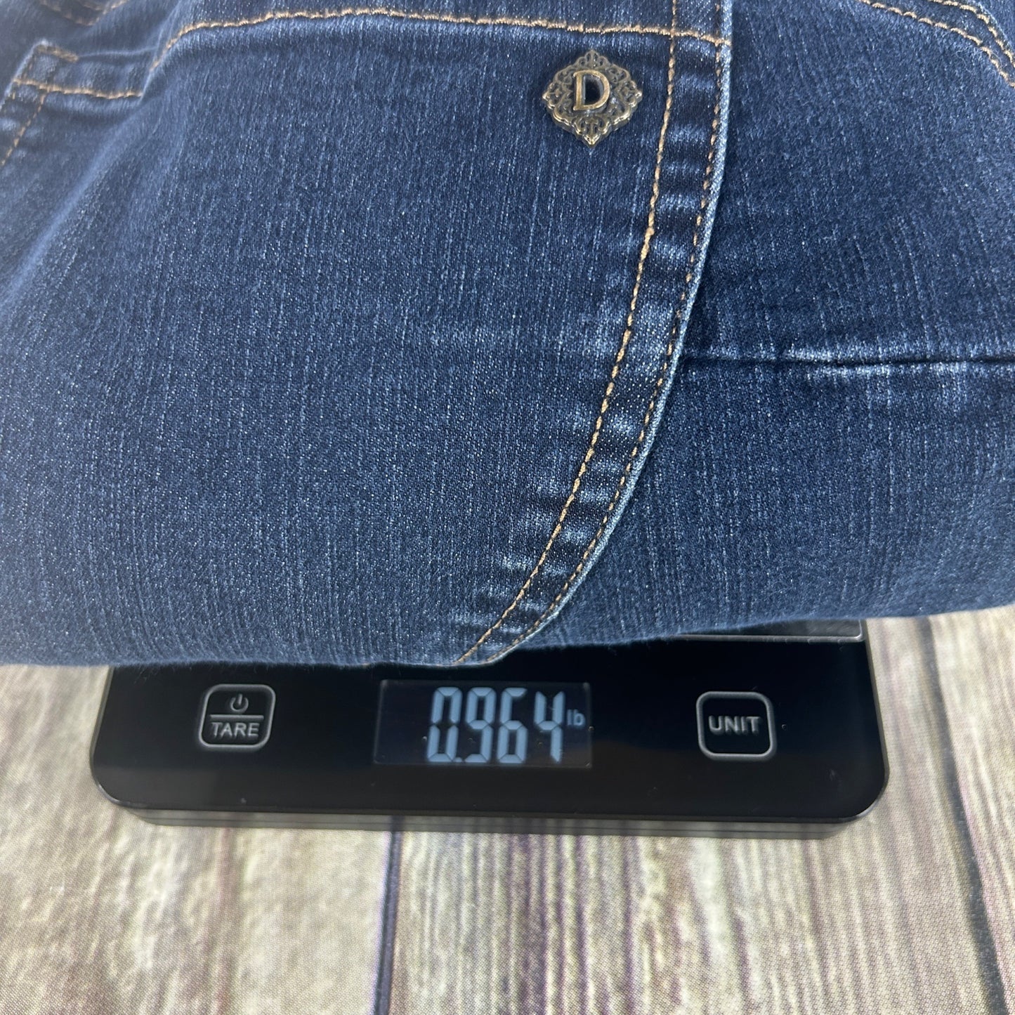 Democracy Womens Dark Wash Denim Shorts Size 16WP