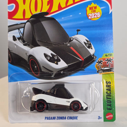 Hot Wheels Pagani Zonda Cinque Exotics Series Die-Cast Car 26/250 New For 2026