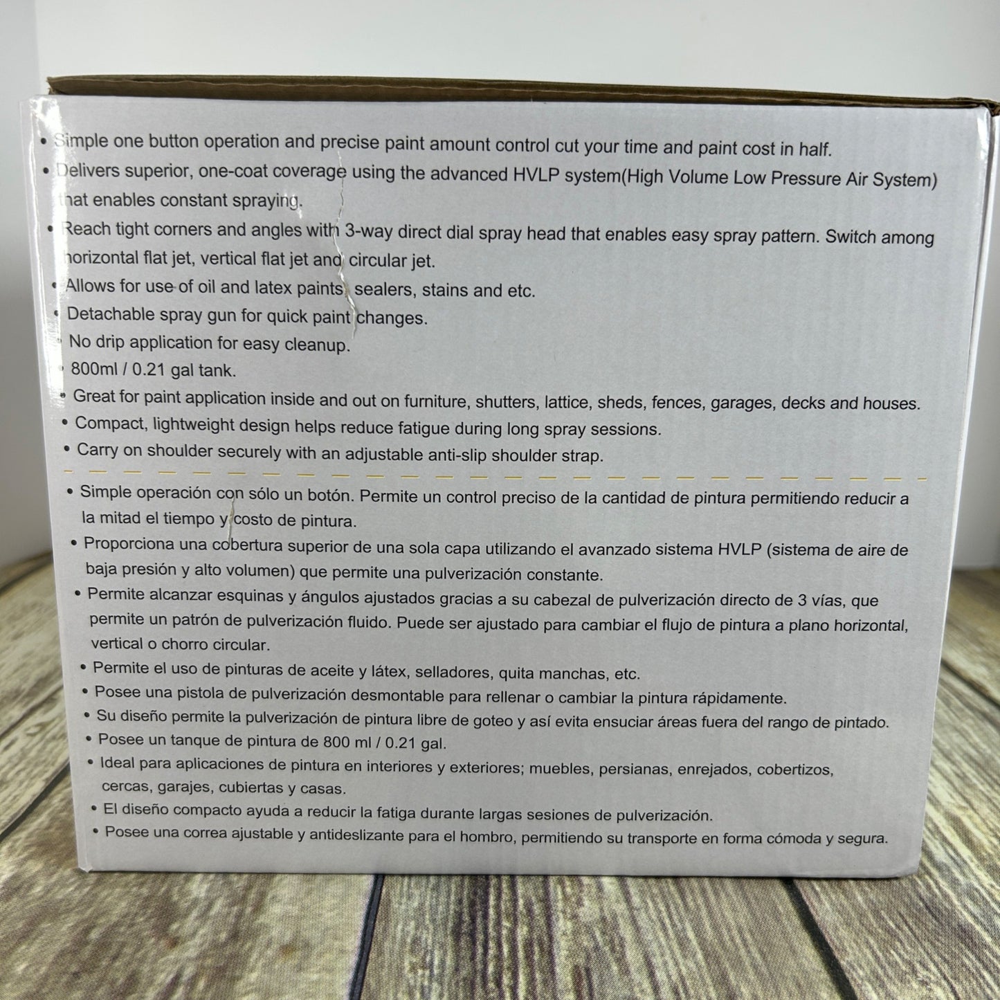 Portable 650W Electric Paint Sprayer Gun With 3 Spray Patterns & 800ml Container