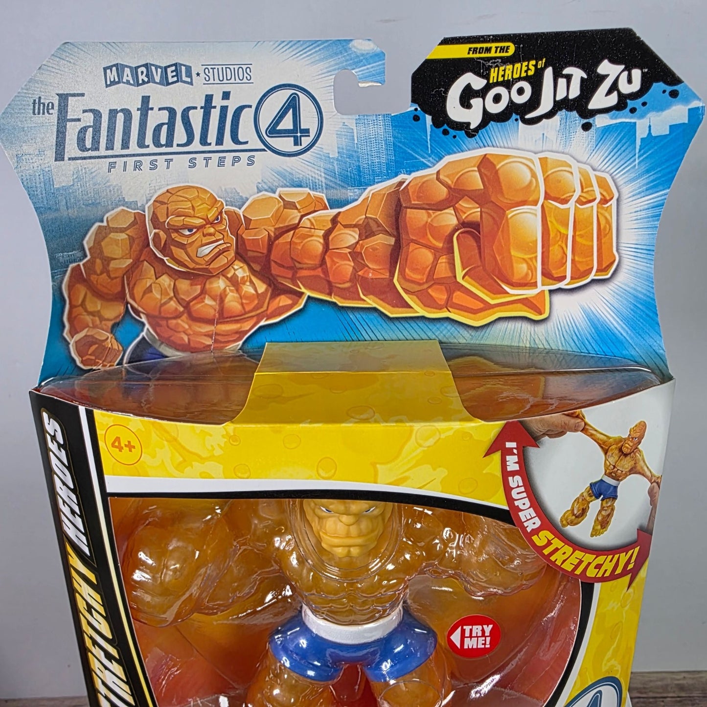 Marvel Stretchy Heroes Goo Jit Zu Fantastic Four The Thing Figure