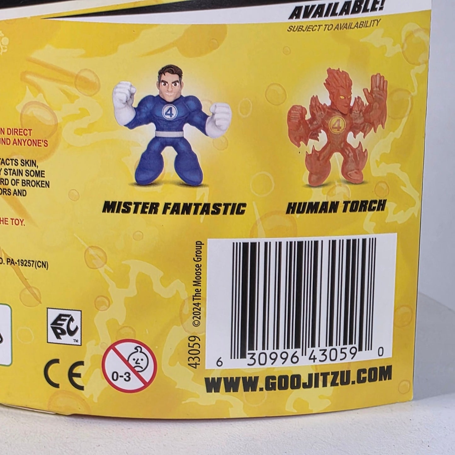 Marvel Stretchy Heroes Goo Jit Zu Fantastic Four The Thing Figure