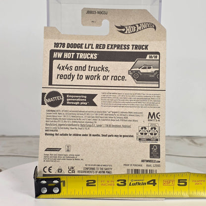 1978 Dodge Lil Red Express Truck Hot Wheels 173/250 White W/ Red Gold Stripes 1:64 Diecast Model Collectible