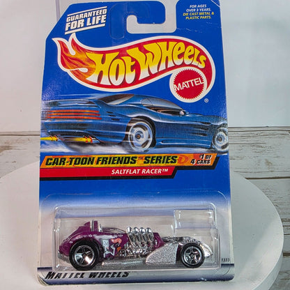 Hot Wheels Mattel Car-Toon Friends Series Saltflat Racer #1 Of 4 Cars Die-Cast Model