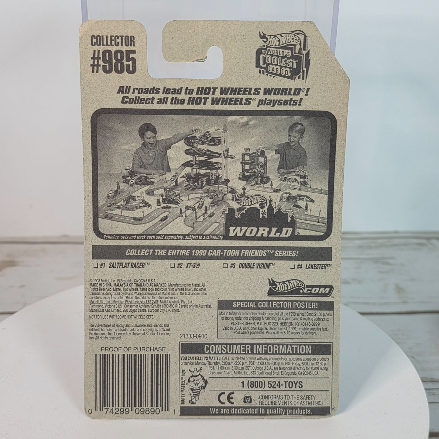 Hot Wheels Mattel Car-Toon Friends Series Saltflat Racer #1 Of 4 Cars Die-Cast Model