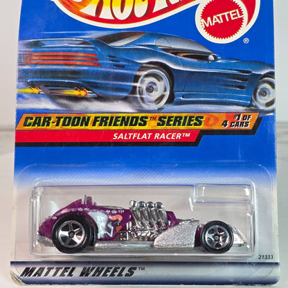 Hot Wheels Mattel Car-Toon Friends Series Saltflat Racer #1 Of 4 Cars Die-Cast Model