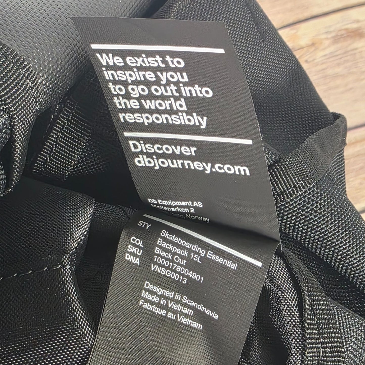 Db Scandinavian Essential 15L Backpack  Black Out  Travel & Urban Use