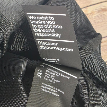 Db Scandinavian Essential 15L Backpack  Black Out  Travel & Urban Use