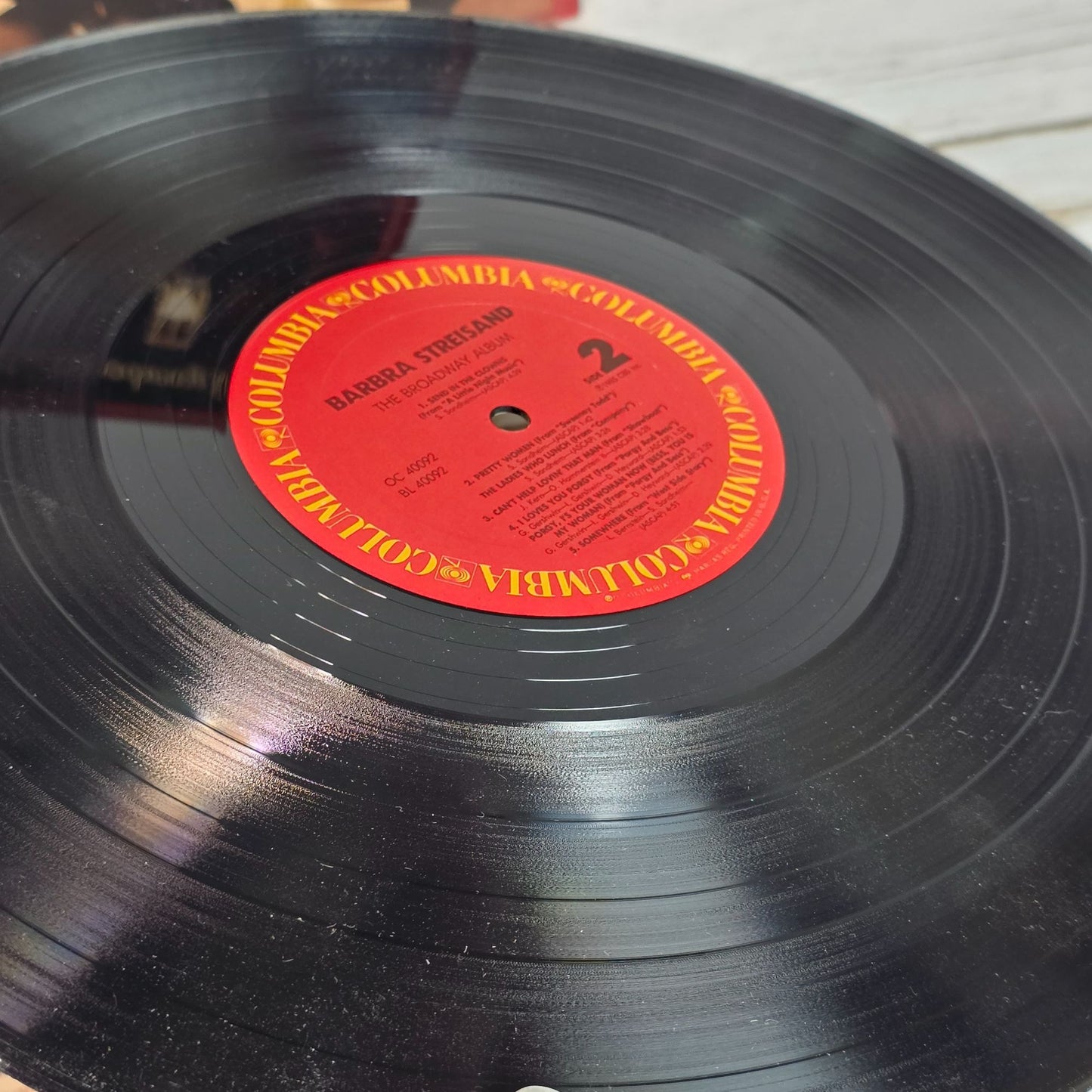 Barbra Streisand The Broadway Album Vinyl LP Columbia Records 1985