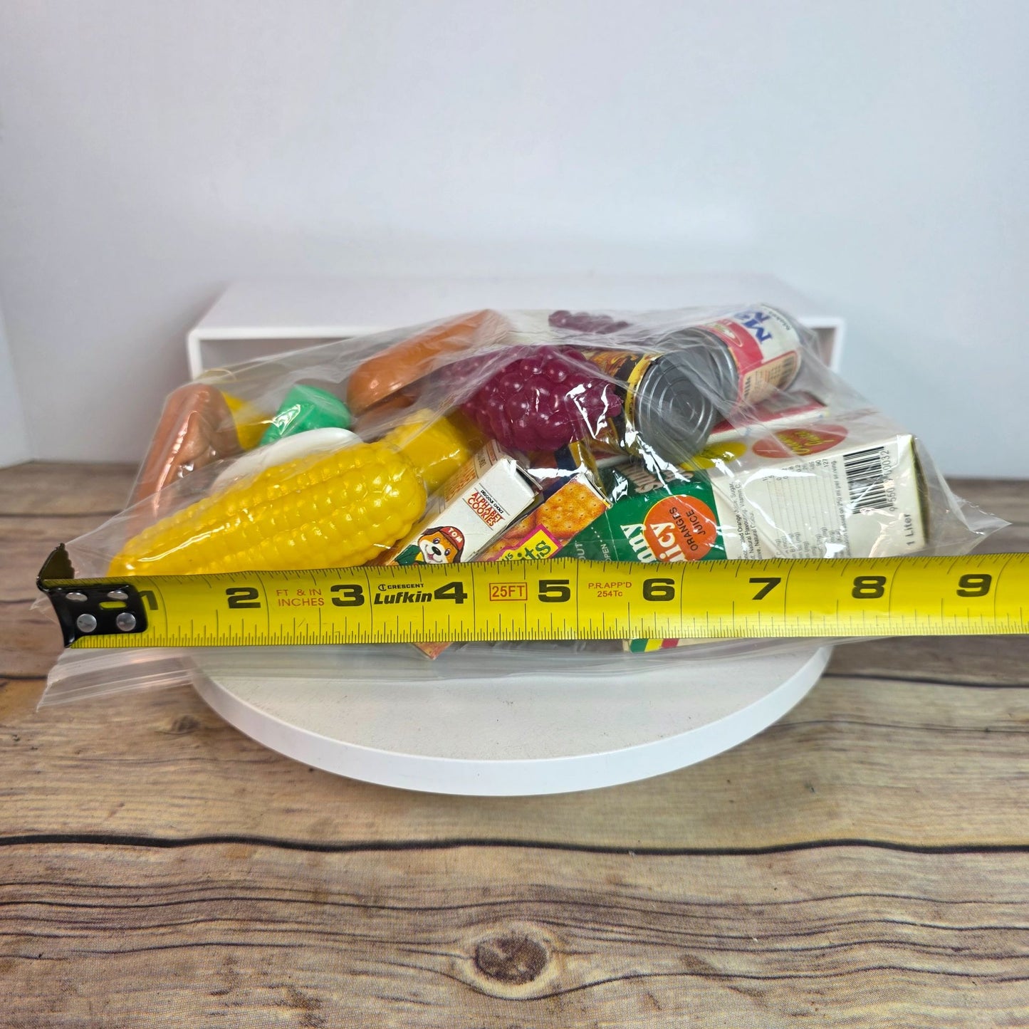 Vintage Plastic Play Food Set With Milk Juice Biscuits & More