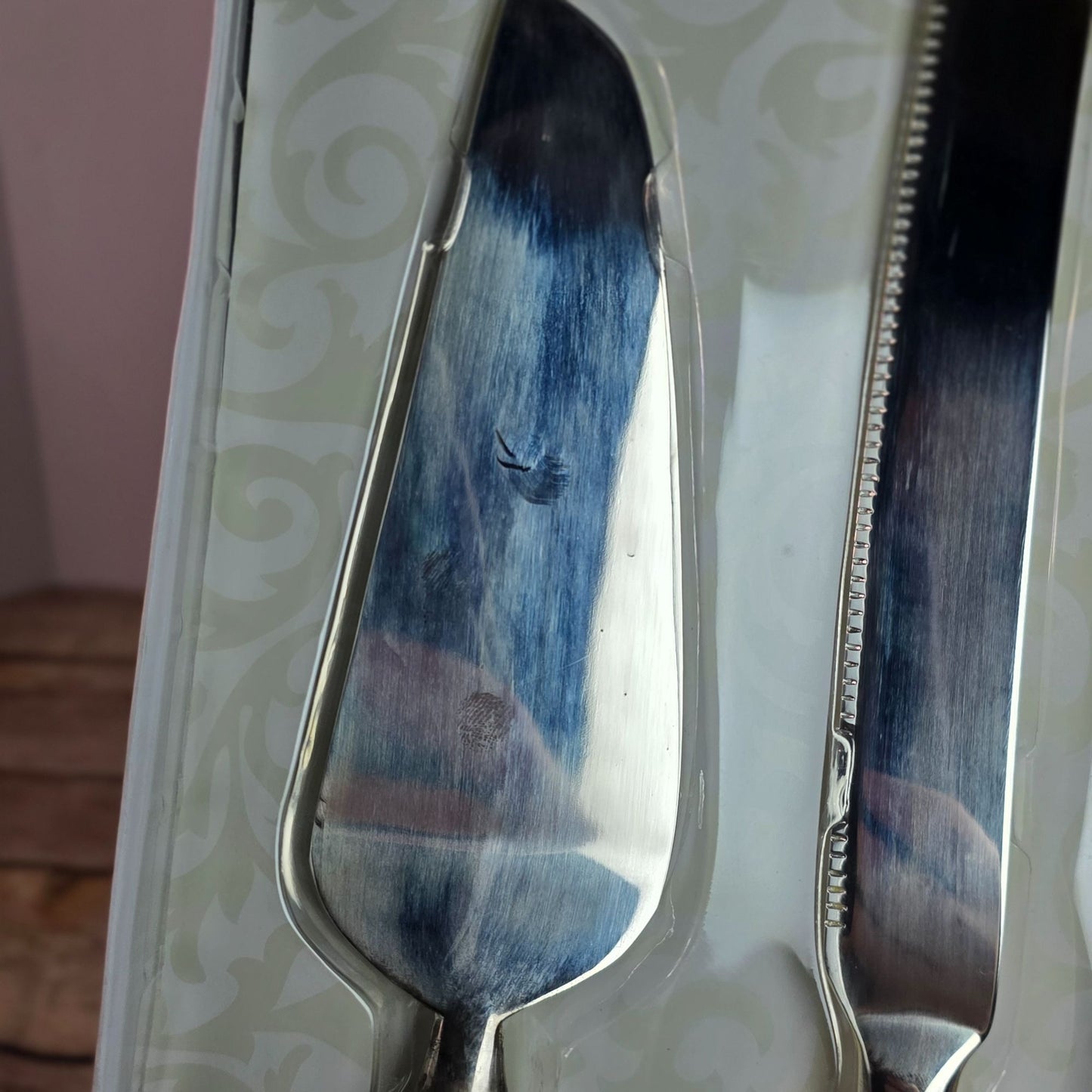 Vintage Ornate Cake & Pastry Serving Set - Knife & Server