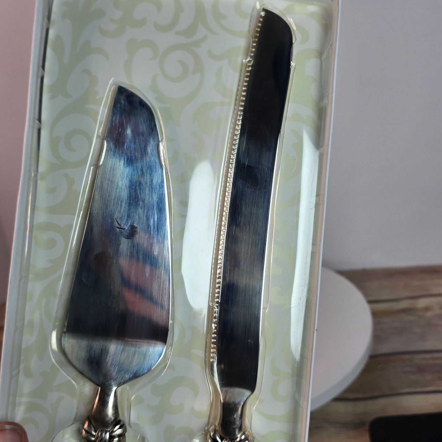 Vintage Ornate Cake & Pastry Serving Set - Knife & Server