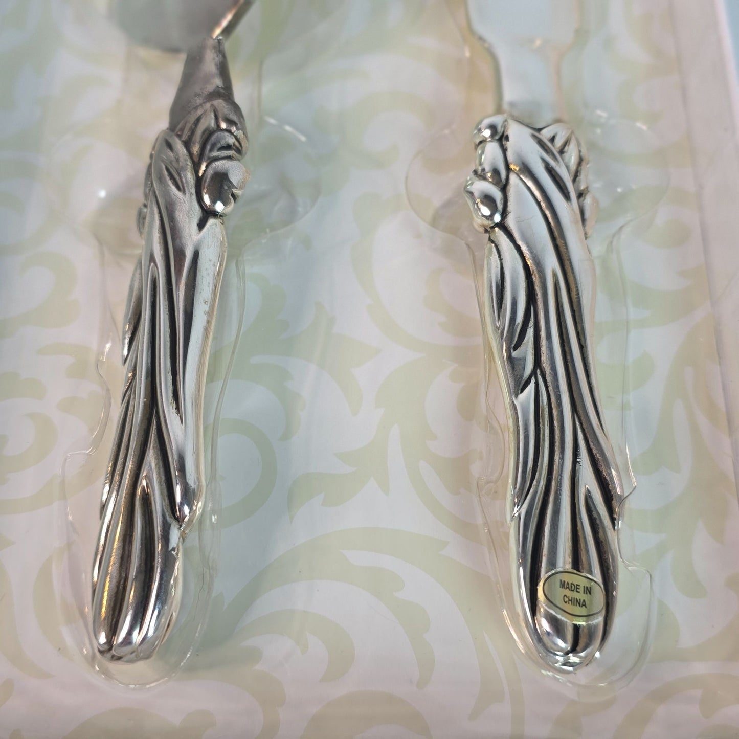 Vintage Ornate Cake & Pastry Serving Set - Knife & Server