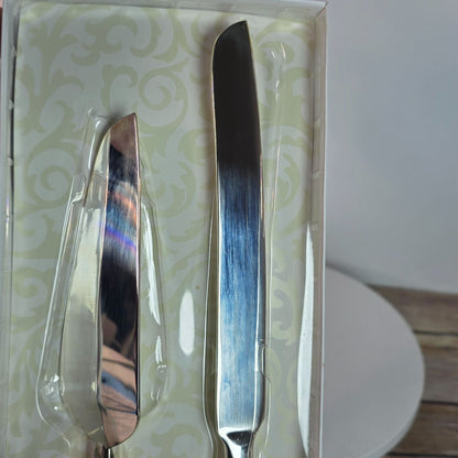 Vintage Ornate Cake & Pastry Serving Set - Knife & Server