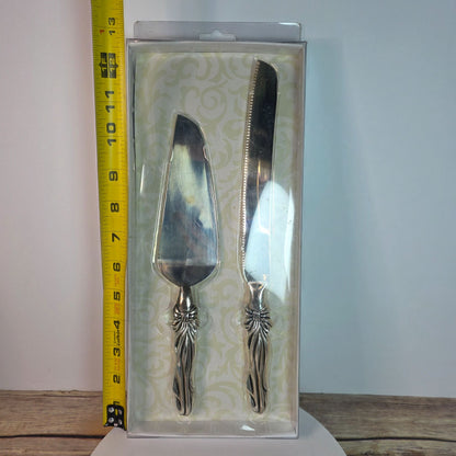 Vintage Ornate Cake & Pastry Serving Set - Knife & Server