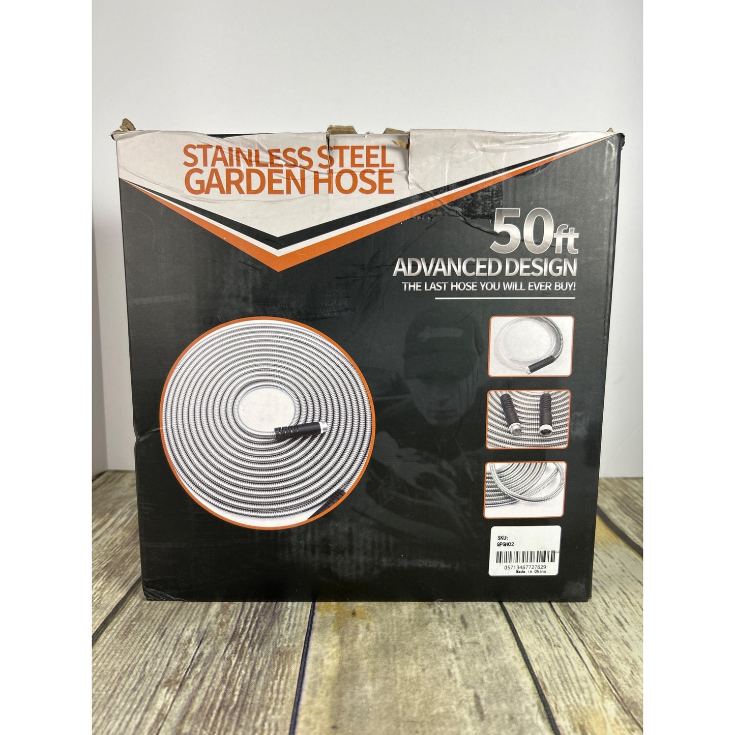 Stainless Steel Garden Hose 50 Ft Advanced Design Kink Proof Tear & Crack Proof Durable Outdoor Use