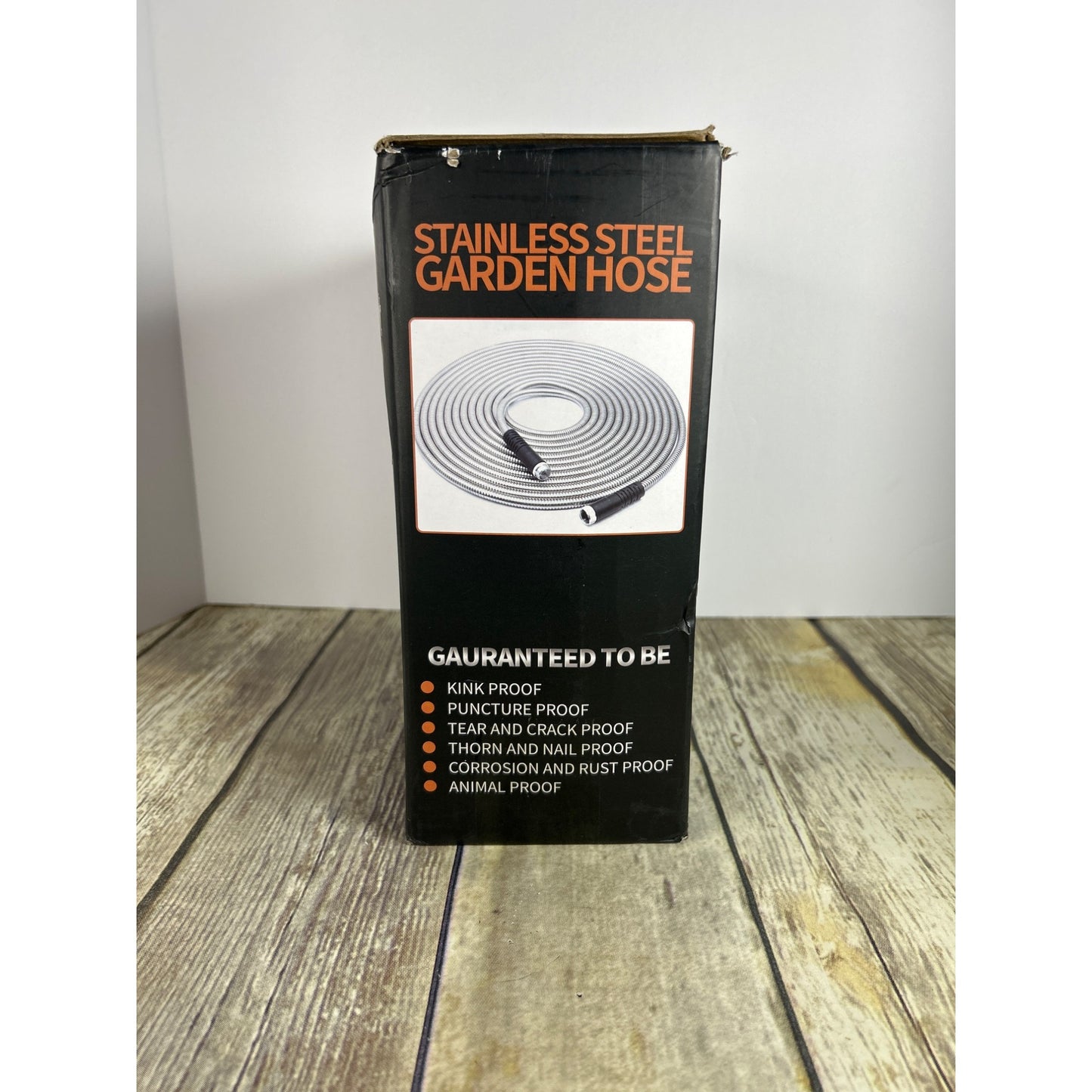 Stainless Steel Garden Hose 50 Ft Advanced Design Kink Proof Tear & Crack Proof Durable Outdoor Use