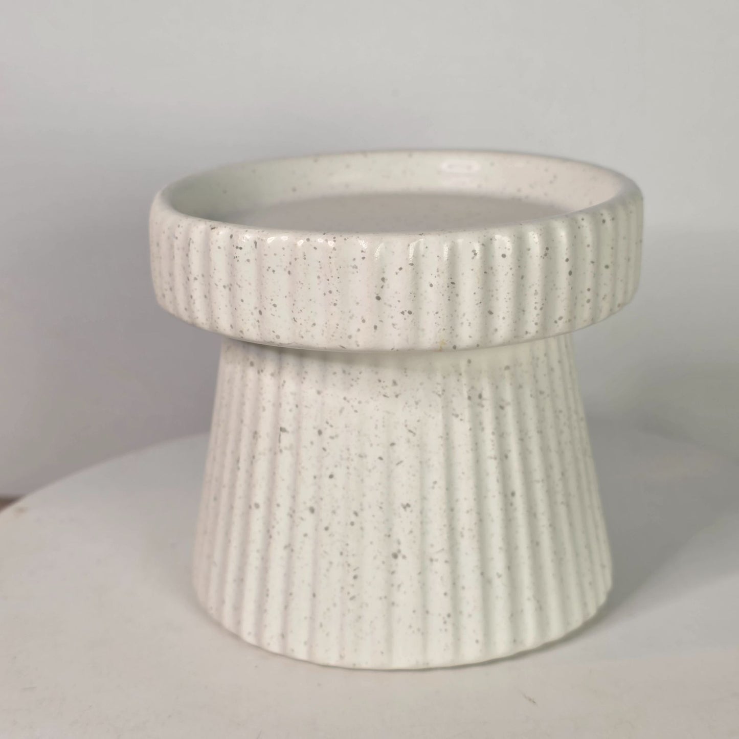 Speckled Ceramic Candle Holder Stand  Decorative Pillar 3" Made For Retail  China