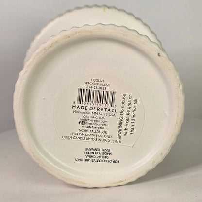 Speckled Ceramic Candle Holder Stand  Decorative Pillar 3" Made For Retail  China