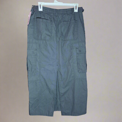 NWT New Women's Wild Fable Dark Gray Back Slit Cargo Skirt Small