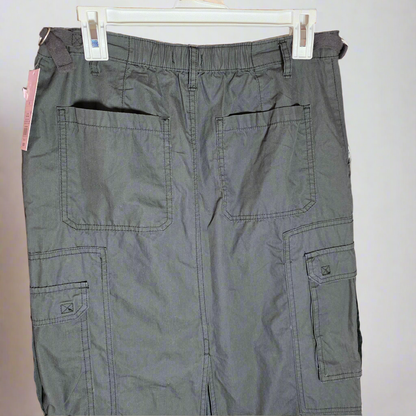 NWT New Women's Wild Fable Dark Gray Back Slit Cargo Skirt Small