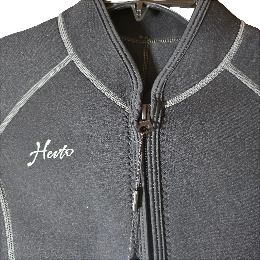 Hevto Men Wetsuits 3/2mm Neoprene Wet Suit Back Front Zip in Cold Water for Surfing Swimming Diving