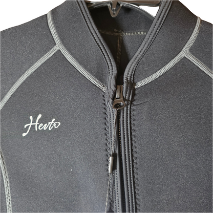 Hevto Men Wetsuits 3/2mm Neoprene Wet Suit Back Front Zip in Cold Water for Surfing Swimming Diving