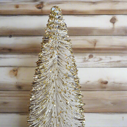 NIB New Wondershop Bottle Brush Tree 36" Gold Holiday Christmas Decor