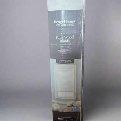 Better Homes & Gardens 30in W x 64 in L White 2 in blinds