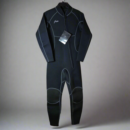 Hevto Men Wetsuits 3/2mm Neoprene Wet Suit Back Front Zip in Cold Water for Surfing Swimming Diving