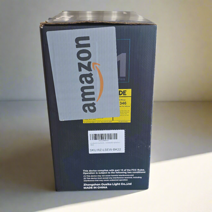 NIB New OCIOC Quiet Ceiling Fans With Lights RZ-LSEW-BK22