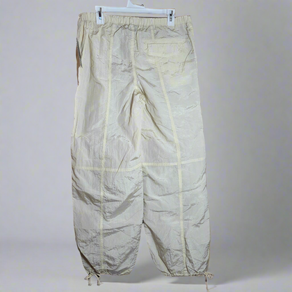 NWT New Women's Wild Fable Light Beige Swoosh Pants 492XP9 Small Tie Bottom