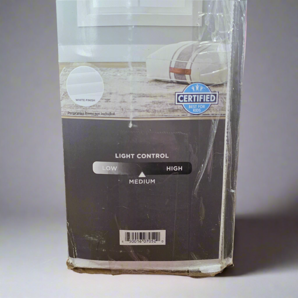 Better Homes & Gardens 30in W x 64 in L White 2 in blinds