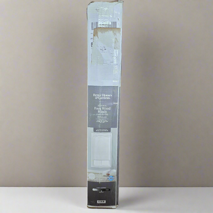 Better Homes & Gardens 30in W x 64 in L White 2 in blinds