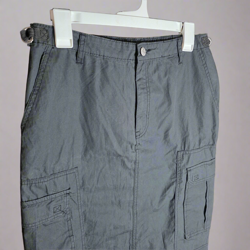 NWT New Women's Wild Fable Dark Gray Back Slit Cargo Skirt Small