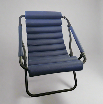 NWT New Room Essentials Collapsible Sling Chair Navy Blue 32"Hx25"Wx26"D