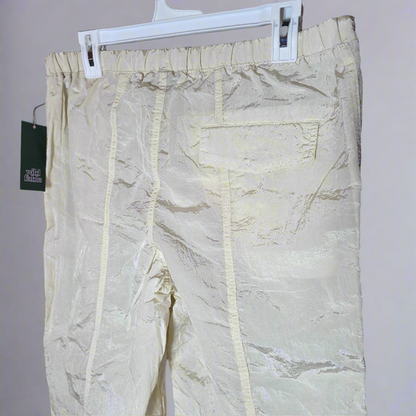 NWT New Women's Wild Fable Light Beige Swoosh Pants 492XP9 Small Tie Bottom