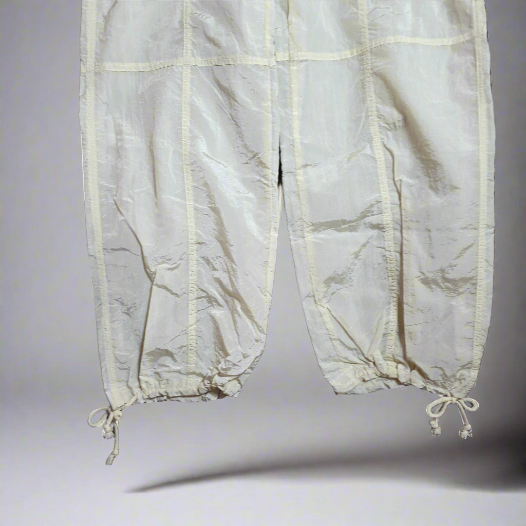 NWT New Women's Wild Fable Light Beige Swoosh Pants 492XP9 Small Tie Bottom