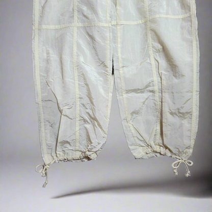 NWT New Women's Wild Fable Light Beige Swoosh Pants 492XP9 Small Tie Bottom