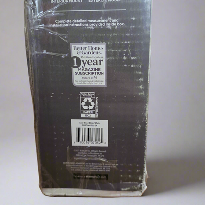 Better Homes & Gardens 30in W x 64 in L White 2 in blinds