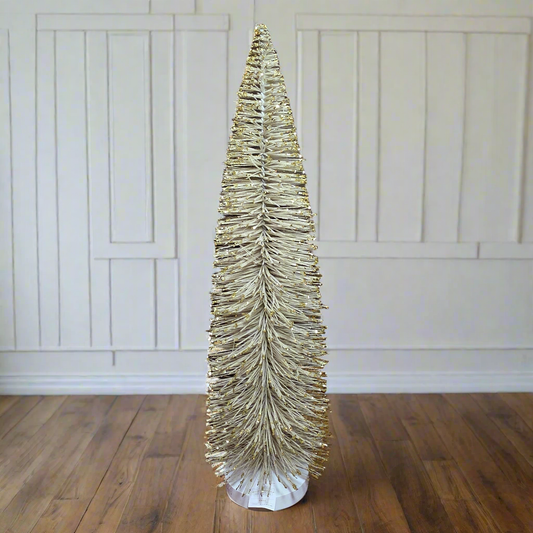 NIB New Wondershop Bottle Brush Tree 36" Gold Holiday Christmas Decor