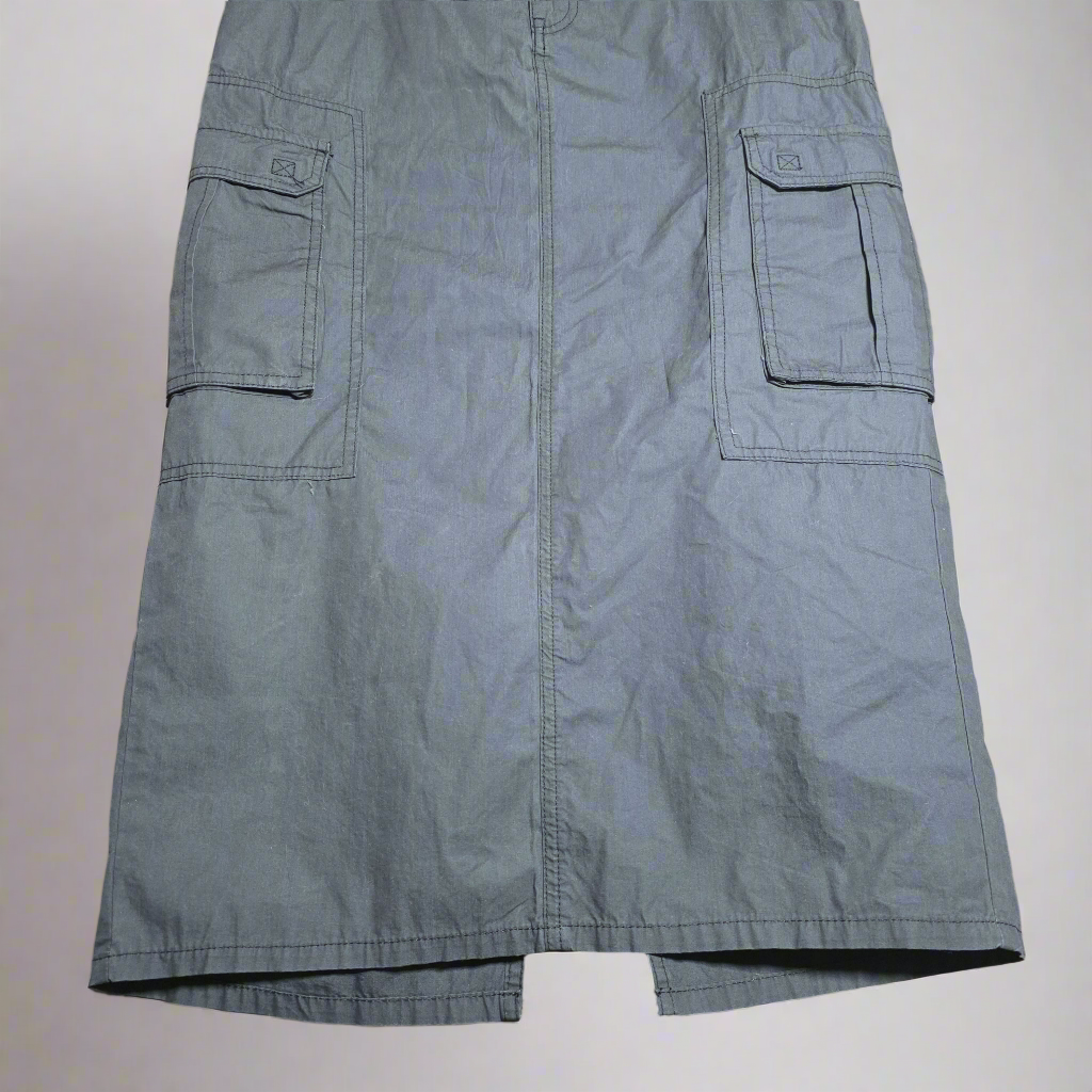 NWT New Women's Wild Fable Dark Gray Back Slit Cargo Skirt Small