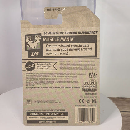 Hot Wheels 69 Mercury Cougar Eliminator Die-Cast Car 171/250  Muscle Mania Series