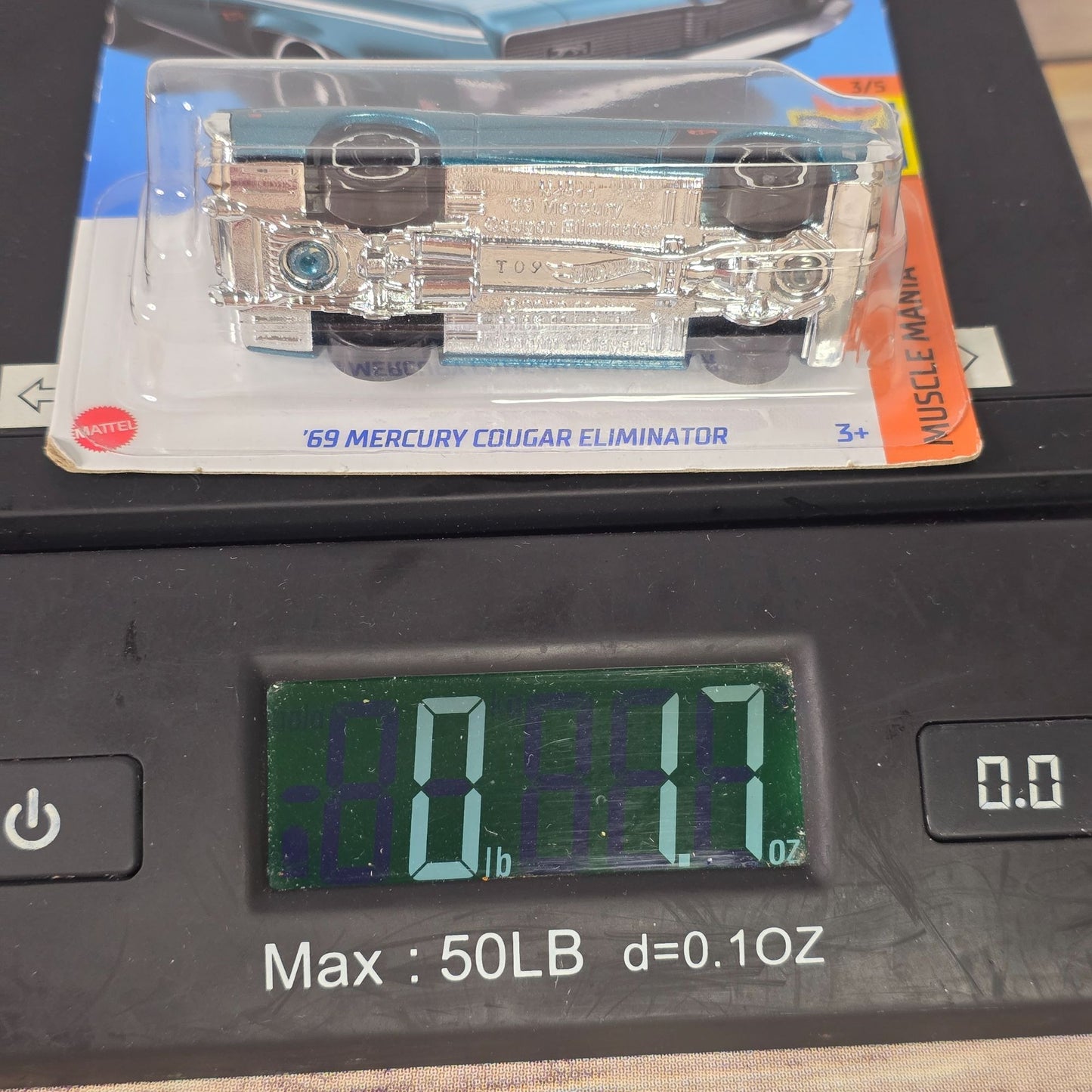 Hot Wheels 69 Mercury Cougar Eliminator Die-Cast Car 171/250  Muscle Mania Series